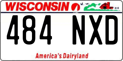 WI license plate 484NXD