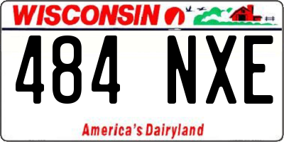 WI license plate 484NXE