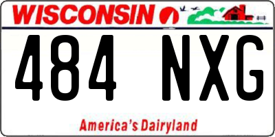 WI license plate 484NXG