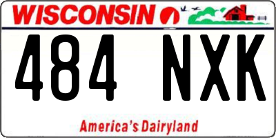 WI license plate 484NXK