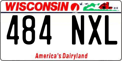 WI license plate 484NXL
