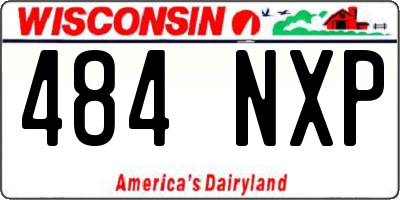 WI license plate 484NXP