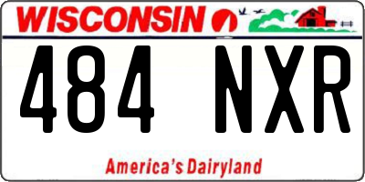 WI license plate 484NXR