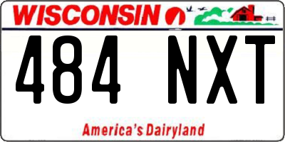 WI license plate 484NXT