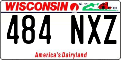 WI license plate 484NXZ