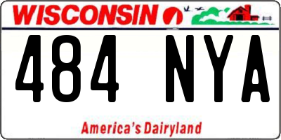 WI license plate 484NYA