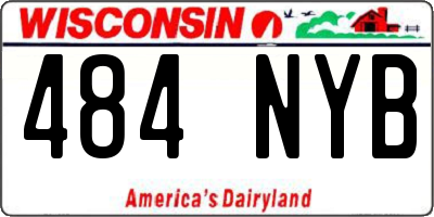 WI license plate 484NYB