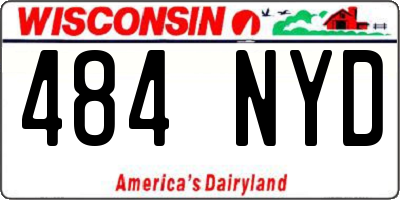 WI license plate 484NYD