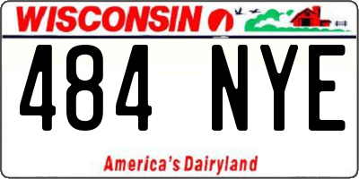 WI license plate 484NYE