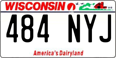 WI license plate 484NYJ