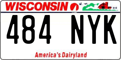 WI license plate 484NYK