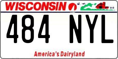WI license plate 484NYL