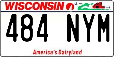 WI license plate 484NYM