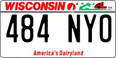 WI license plate 484NYO