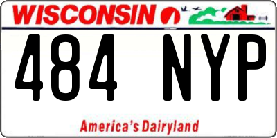 WI license plate 484NYP
