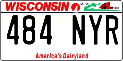 WI license plate 484NYR