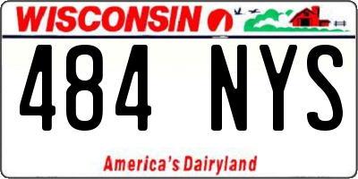 WI license plate 484NYS