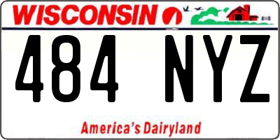 WI license plate 484NYZ