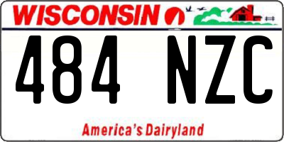 WI license plate 484NZC