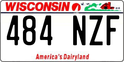 WI license plate 484NZF