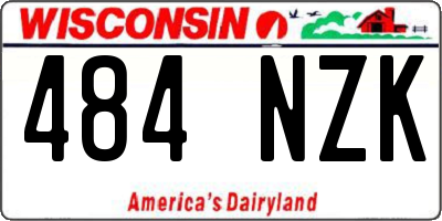 WI license plate 484NZK