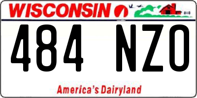 WI license plate 484NZO