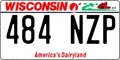 WI license plate 484NZP