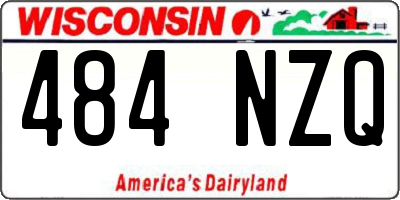 WI license plate 484NZQ