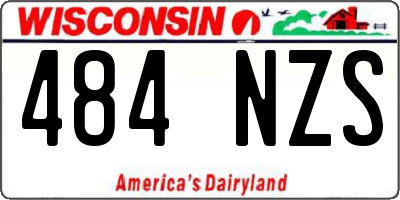 WI license plate 484NZS