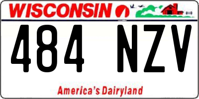 WI license plate 484NZV