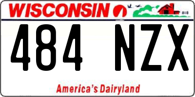 WI license plate 484NZX