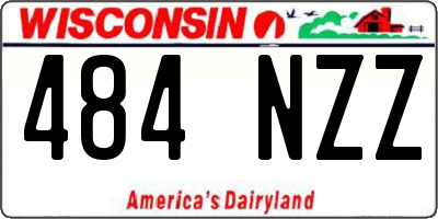 WI license plate 484NZZ