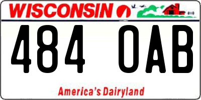 WI license plate 484OAB