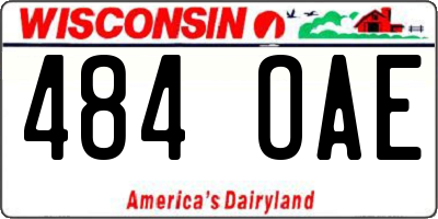WI license plate 484OAE