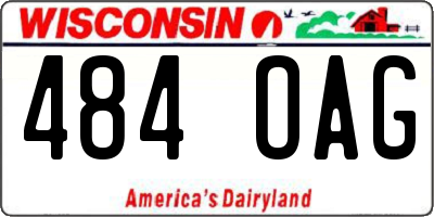 WI license plate 484OAG