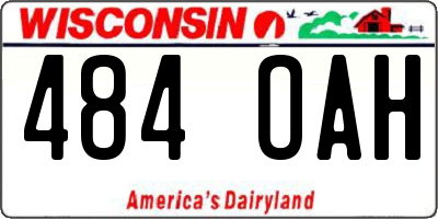 WI license plate 484OAH