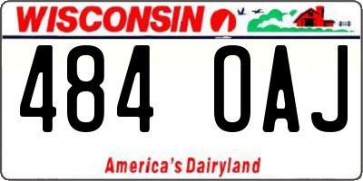 WI license plate 484OAJ