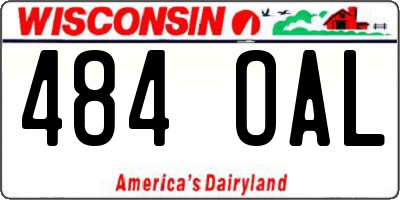 WI license plate 484OAL