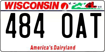 WI license plate 484OAT