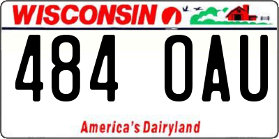 WI license plate 484OAU