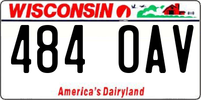 WI license plate 484OAV