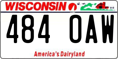 WI license plate 484OAW