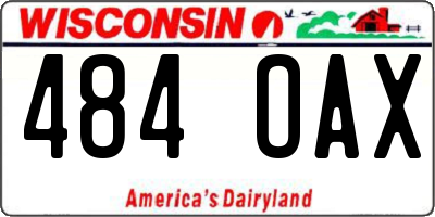 WI license plate 484OAX