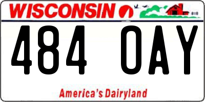 WI license plate 484OAY