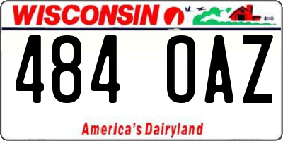 WI license plate 484OAZ