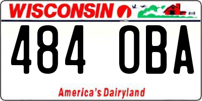 WI license plate 484OBA