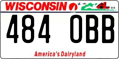 WI license plate 484OBB