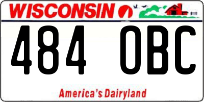 WI license plate 484OBC