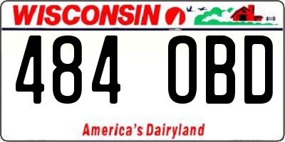 WI license plate 484OBD