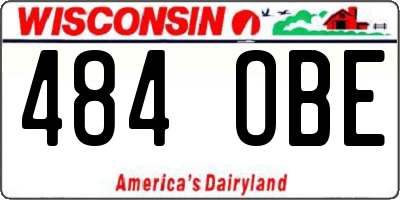 WI license plate 484OBE